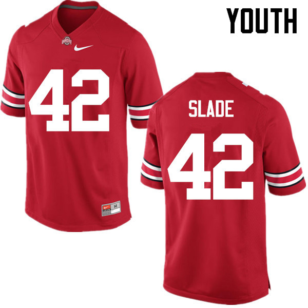 Youth Ohio State Buckeyes #42 Darius Slade College Football Jerseys Game-Red